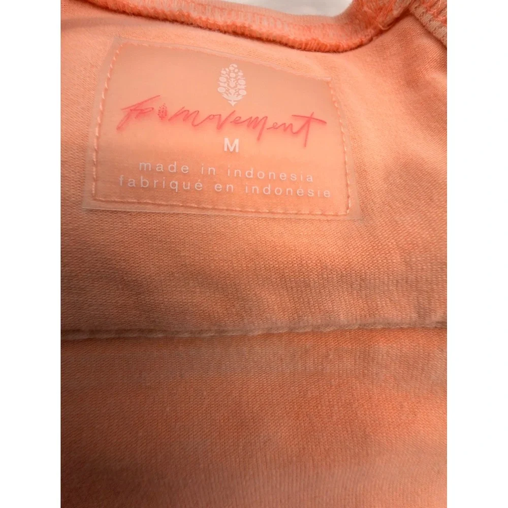 FP Movement Hot Shot Jumpsuit M Peach Boho Romper Pockets Racerback Yoga Comfy